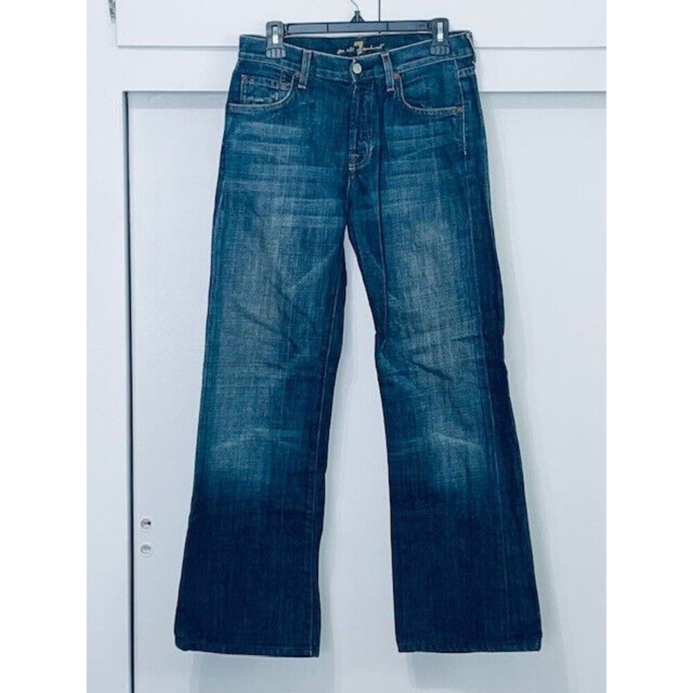 7 For All Mankind Extra Long Relaxed Button Fly Jeans Men’s 28x30.5 Fits 30x30.5